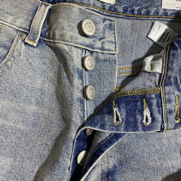 Pac Sun Jeans Men's Size 31 Vintage Loose Distressed button fly Denim Jeans - Picture 8 of 8